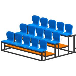 Купить Трибуна мобильная 3 ряда сиденья пластиковые на 15 мест в Комсомольске-на-Амуре 